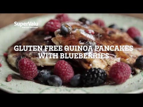 Homemade Gluten Free Pancakes with Quinoa Blueberries