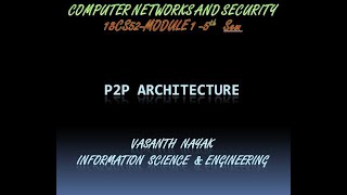 VTU CNS 18CS52 L6 P2P ARCHITECTURE