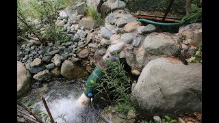 Ultra low head water turbine. Requires no fossil fuels or electricity. Recycled junk.
