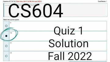 CS604 Operating System Quiz 1 Fall 2022 Solution. #vu #vuquiz #vulectures #educategy