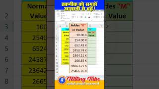 Excel Formula सीखो आसान भाषा में | 1 मिनट में प्रो बनो Excel Tricks से  #telllingtuber #excel