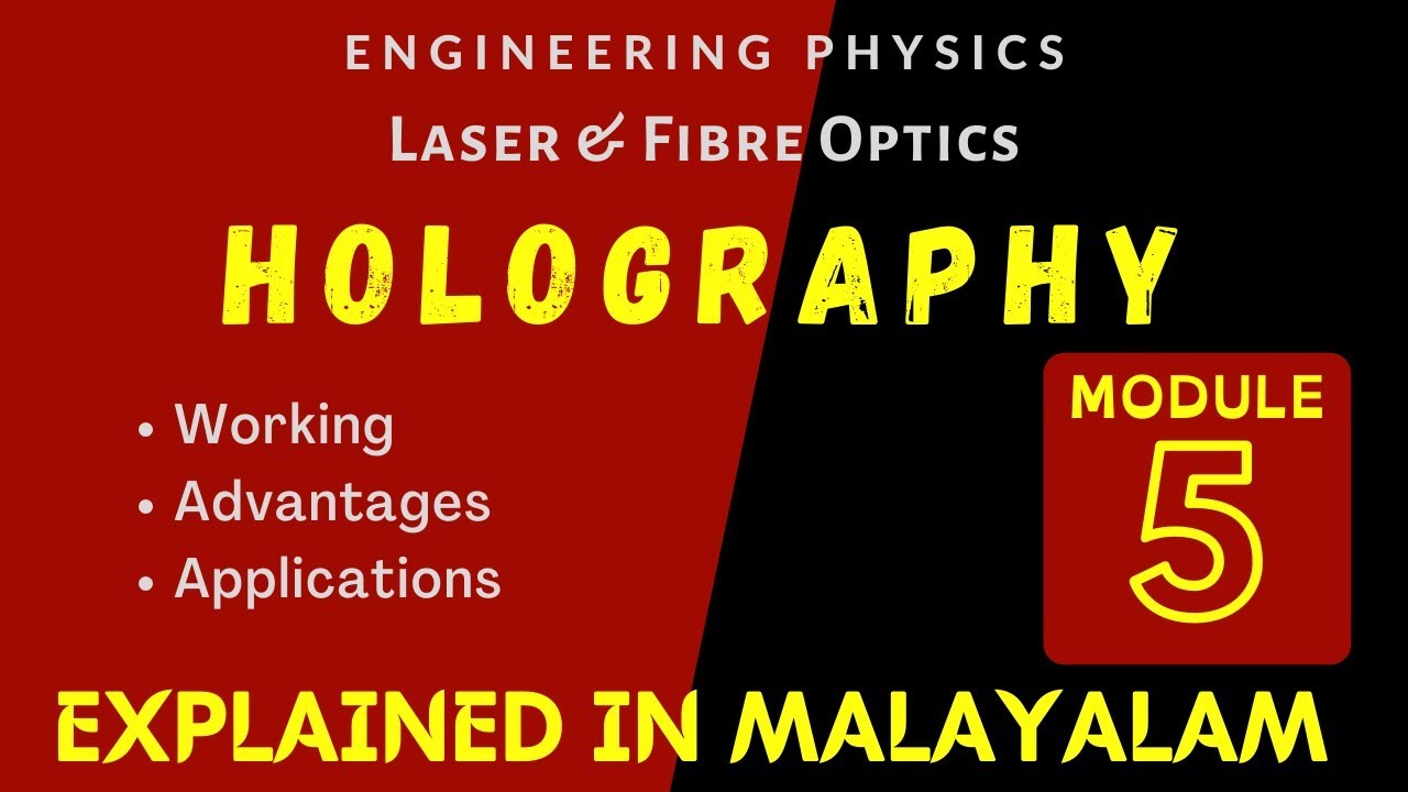 Holography Laser Part 8 Laser & Fibre Optics Engineering Physics