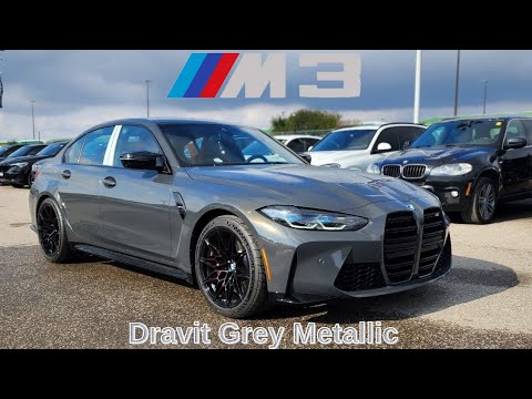NEW ARRIVAL! 2024 BMW M3 Dravit Grey Metallic on Fiona Red - YouTube