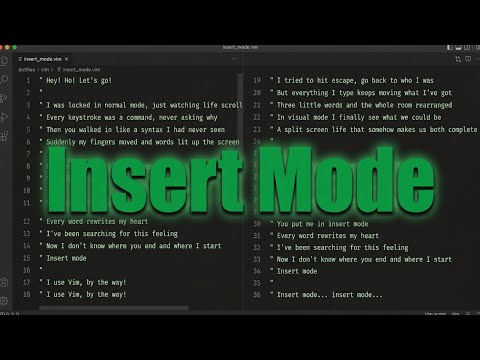 Insert Mode | Vim Dev Anthem | 0xBGM