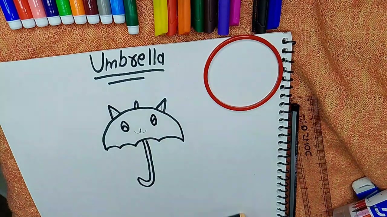 How to Draw an Umbrella |UmbrellaDrawing Lesson |Easy 