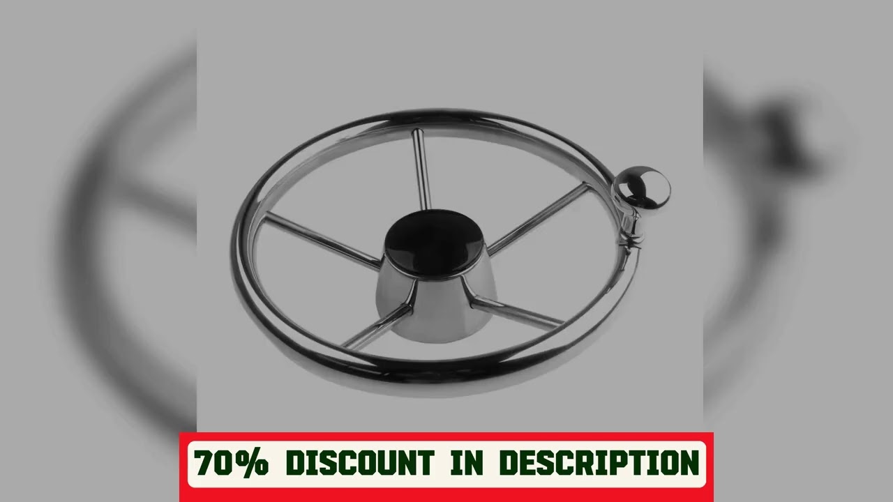 A must-have product! Boat Accessories  Steering Wheel With knob Stainless Steel 5 Spoke 25 Degree