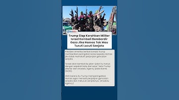 Trump Ancam Hamas, Siap Kerahkan Militer Israel Kembali Serang Gaza Jika Tak Mau Lucuti Senjata
