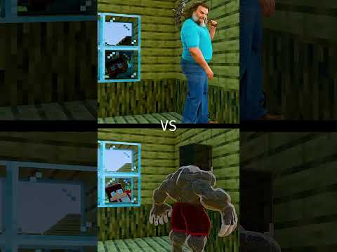 JJ Met PAPA VS Steve met PAPA😢 (Minecraft Animation Meme) #cartoon #shorts #memes