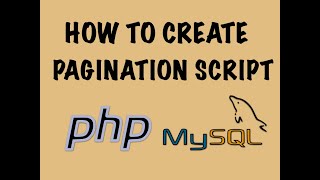 How to create Pagination Script in PHP