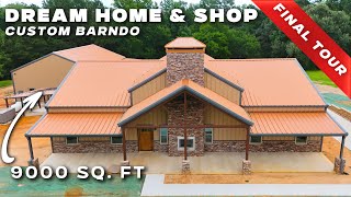 3 Bed, 2 Bath Barndominium with a 2,400 Sq Ft Shop | Dream Home Tour!
