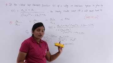 GATE Problem on Steady State Error