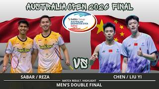 SABAR / REZA VS CHEN BO YANG / LIU YI | BADMINTON AUSTRALIA OPEN 2026 –FINAL