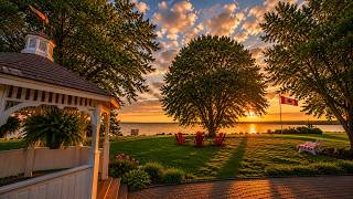 Maple Shore 🍁 | 1 Hour of Peaceful Beach Sunset Ambience & Nature Sounds