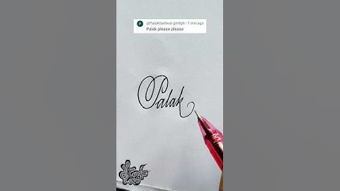 stylish name | Palak | Calligraphy signature