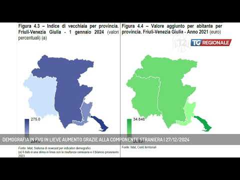 DEMOGRAFIA IN FVG IN LIEVE AUMENTO GRAZIE ALLA COMPONENTE STRANIERA | 27/12/2024