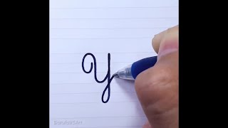 How to Write Letter Y y in Cursive Writing for Beginners | French Cursive Handwriting