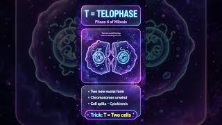 Mitosis in 20 Seconds - All 4 Phases PMAT Trick #mitosis #biology