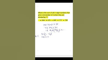 Concept 1/♾️ | Sum of 2-Digit Numbers with Remainder 3 When Divided by 7 #maths #ssccgl #catexam