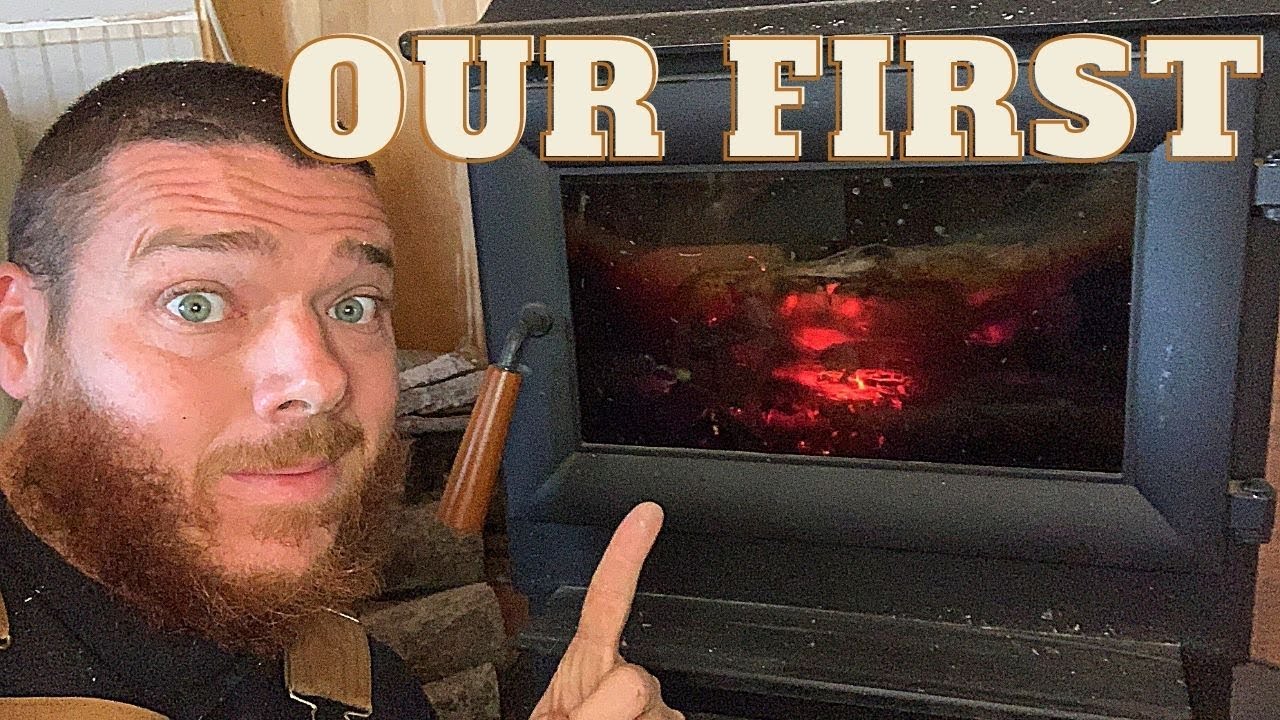 Our New WOOD BURNING STOVE and Our First Fire! Vogelzang VG1120 - YouTube