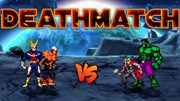 All Might V2 & Endeavour V2 VS Hulk V2 & Thor in Jump Force Mugen 🔥