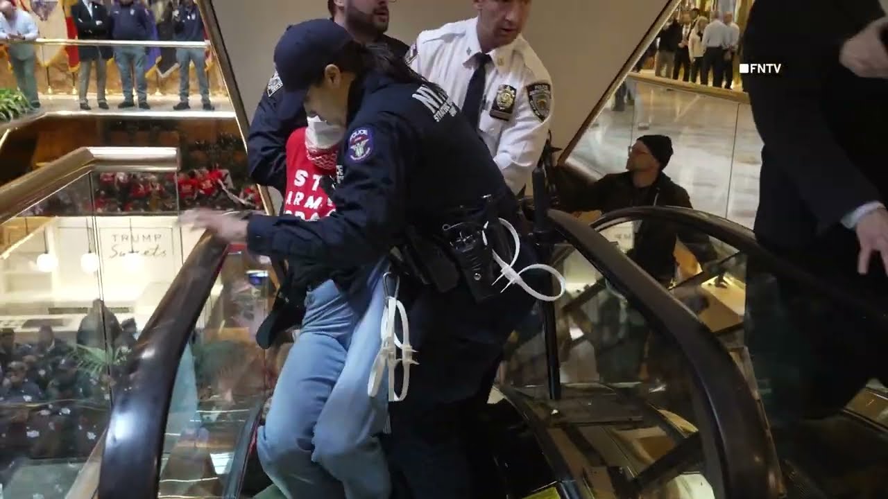 MASS ARRESTS inside Trump Tower as Pro-Palestine Protesters Occupy Atrium for Mahmoud Khalil