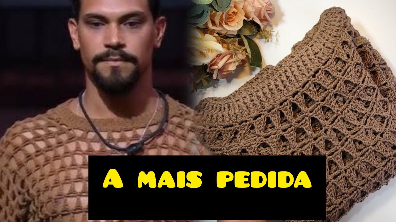 BLUSA LINDA INSPIRADA NO MODELO DO VINI #BBB25 #croche