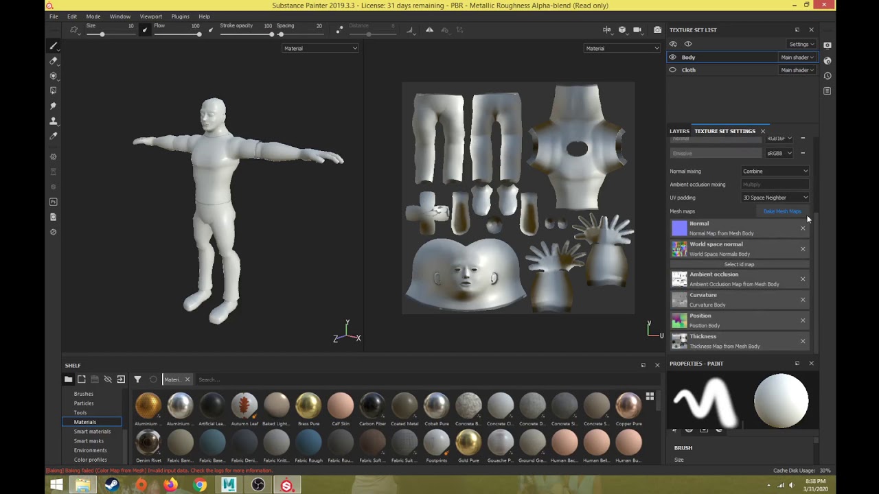 Character Texture Creation Part 03 Bake Mesh Maps And Environment ...