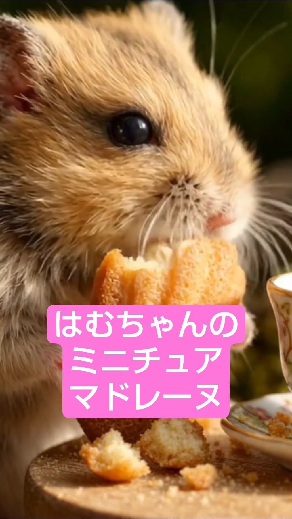 はむちゃんの幸せのマドレーヌ🐹✨#shorts #ミニチュア - YouTube