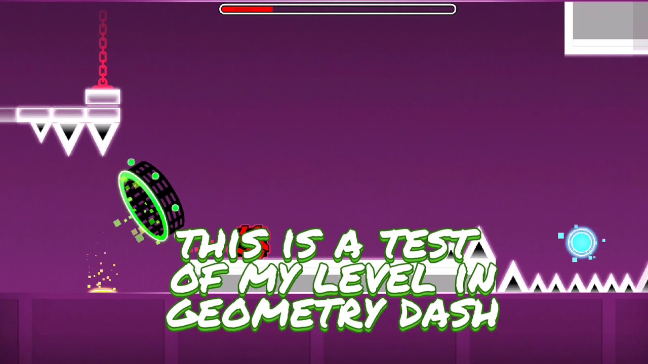 this is a test of my level in geometry dash - YouTube