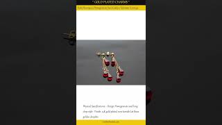 Ruby Resonance Pomegranate Seed Golden Talisman Earrings