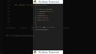 Merge Excel Cells With Python | Python Tutorial