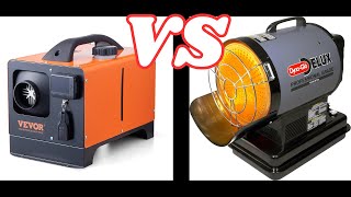 Head to head testing between a Vevor diesel heater and a Dyna-Glo infrared kerosene heater