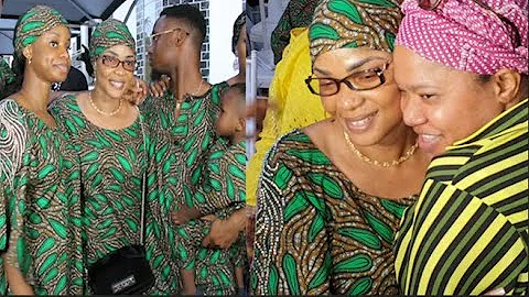 Toyin Abraham & Others Condoles Iyabo Ojo At The Wake Keeping Of Her Late Mum,Snap With Her Kids