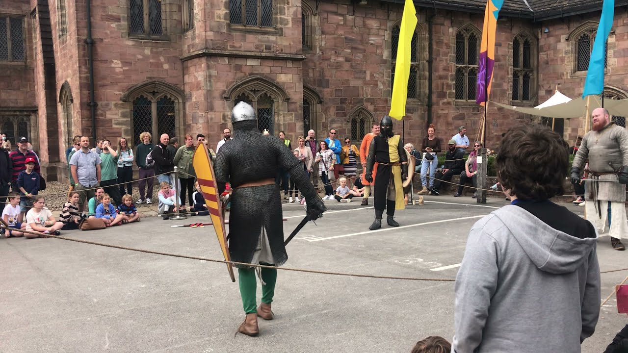 Preparing a Knight for Battle at the Medieval Manchester Festival!!!