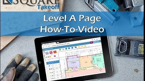 How To Level A Page in the Takeoff and Estimating Software