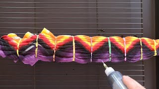 Tie-dye pattern P178 : Peacock Wig-wag