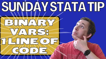 Generate Binary Variables in 1 Line of Code | Sunday Stata Tip