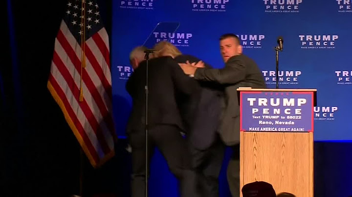 Donald Trump rushed off stage by security at campaign rally