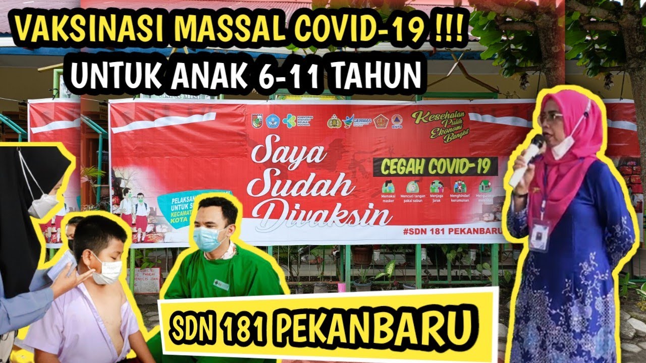 VAKSINASI MASAL 7 SEKOLAH DI SD NEGERI 181 PEKANBARU BERJALAN LANCAR  MENGIKUTI PROKES YANG KETAT❗❗❗