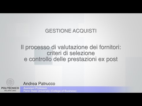 Video: Quali sono i criteri di selezione del fornitore?