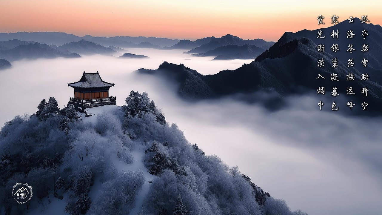 孤亭踞雪映晴空，云海苍茫接远峰 Youtube 