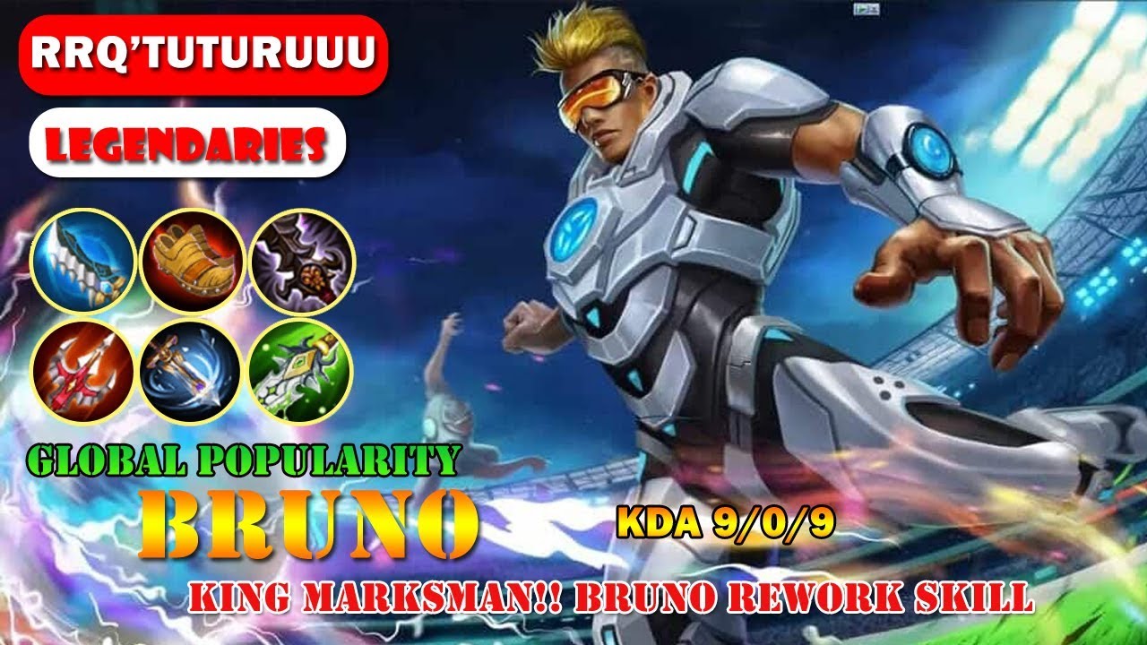 RRQ' TUTURUUU Bruno Revamp Skill Gameplay, Top Global Mobile Legends Bang Bang