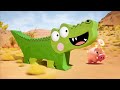 Fastest running race in the desert  silly crocodile animated stories for kids