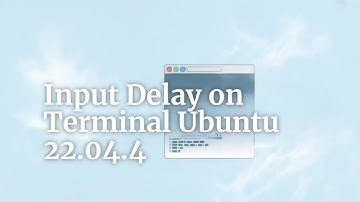 Fix Input Delay on Terminal Ubuntu 22.04.4 [GUIDE]