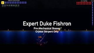 Terraria | Expert Duke Fishron | Pre-Mech Bosses | Crystal Serpent Only