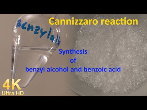 Synthesis of benzyl alcohol and benzoic acid (Cannizzaro reaction)