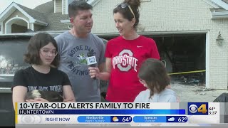 Huntertown 10-year-old alerts family to house fire