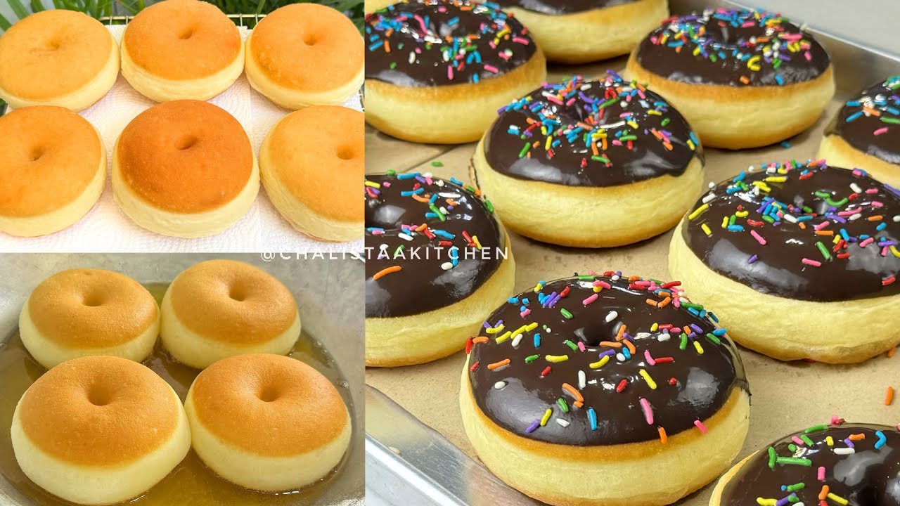 RESEP DONAT MENUL & WHITE RING KOKOH HANYA PAKE 1 MACAM TEPUNG