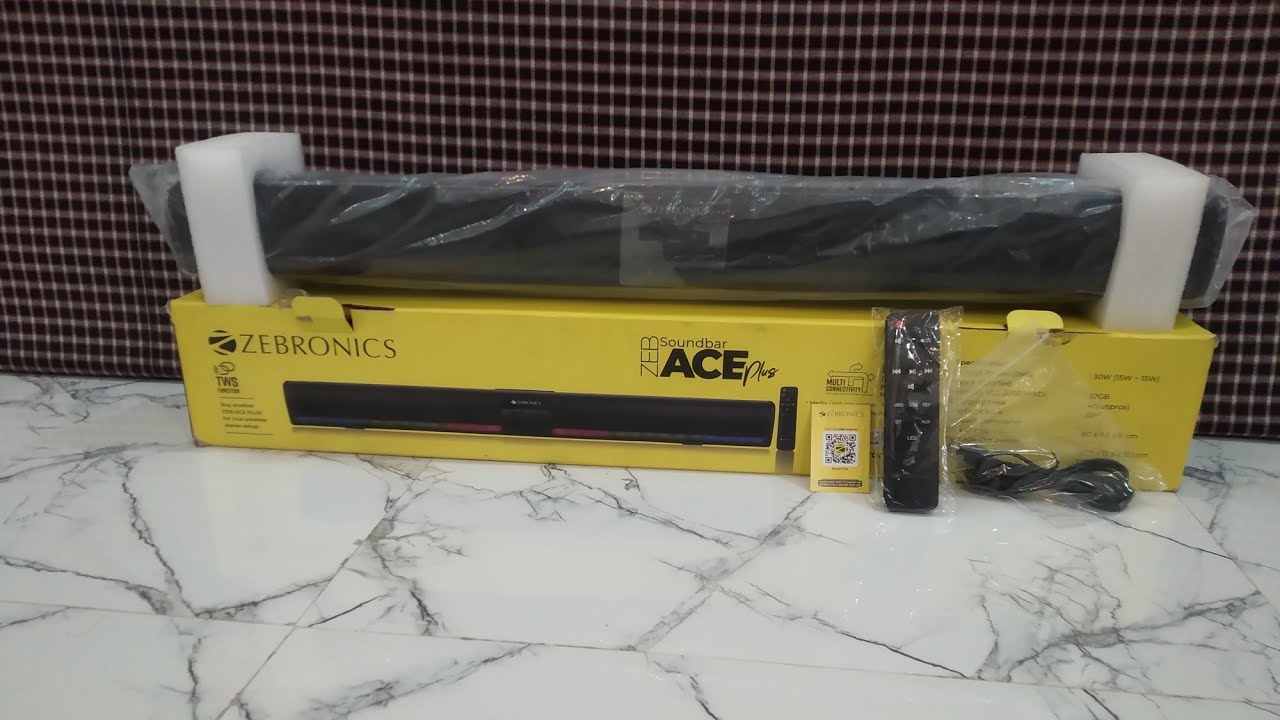 Zebronics Zeb Ace Plus Soundbar | 30 Watt | TWS Function | USB/SD ...