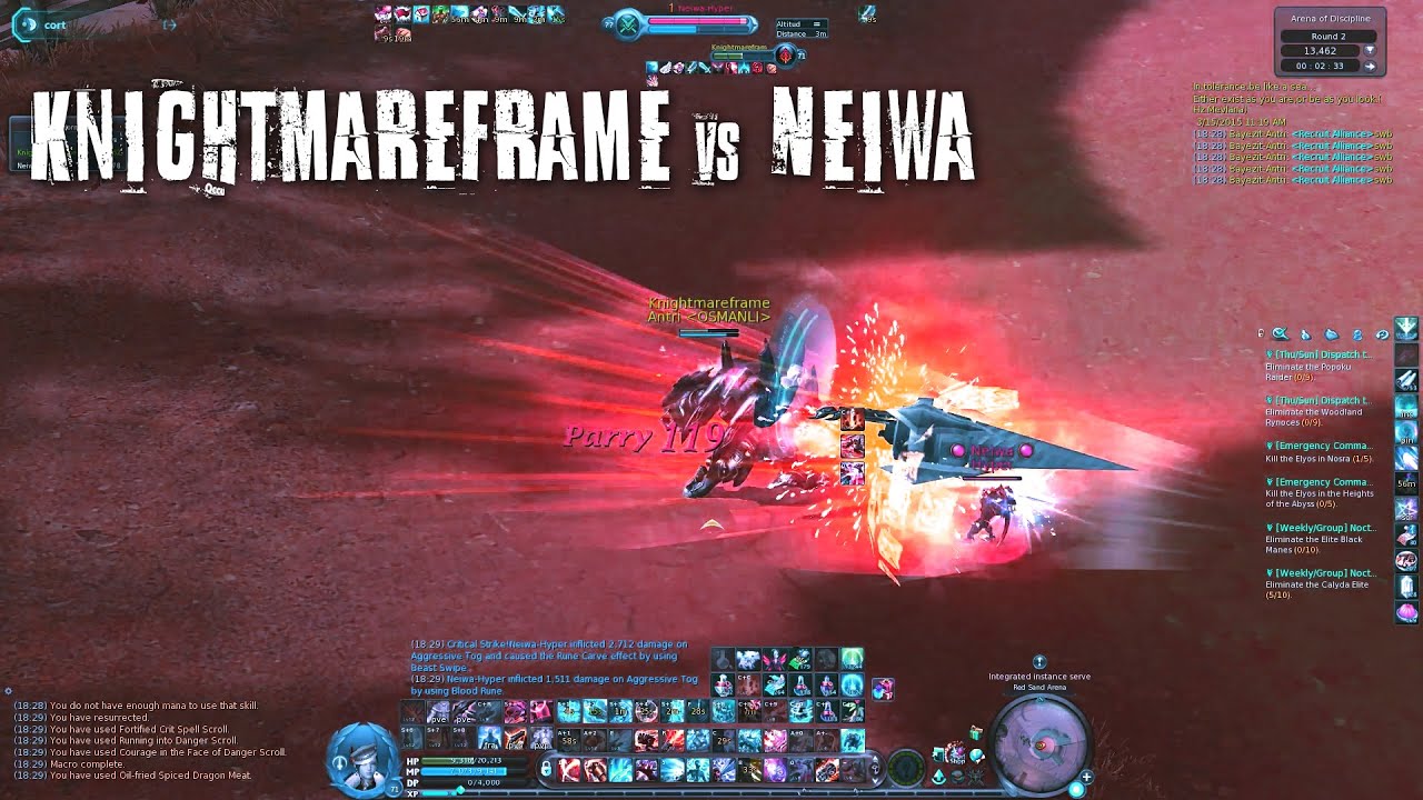 [Aion 5.0 AoD] KnightmareFrame vs Neiwa (Aethertech vs Assassin)